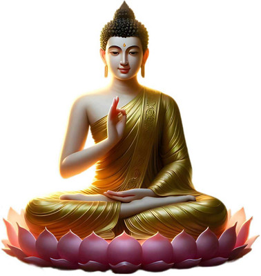 Ajay craft 60 inch spiritual buddha New design wall sticker Self Adhesive Sticker(Pack of 1)