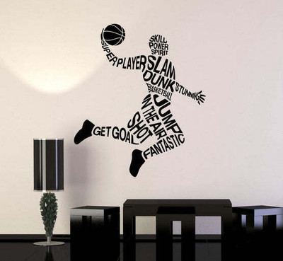 Xskin 27 cm Basketball Player Self Adhesive Sticker(Pack of 1)