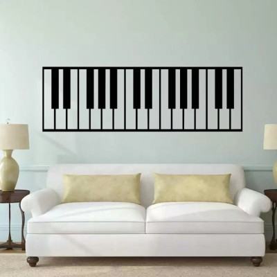 SnappyVinyl 19 cm Piano Keys , Wall Sticker PVC Vinyl Self Adhesive Sticker(Pack of 1)