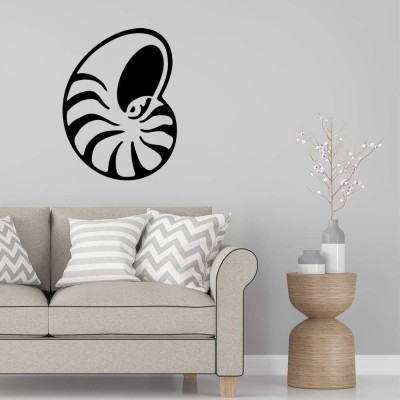 SnappyVinyl 29 cm Nautilus Shell Wall Decals, Easy to Apply Self Adhesive Sticker(Pack of 1)