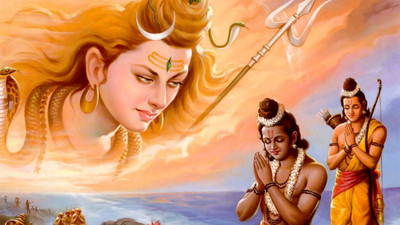 ModernDecor 30.48 cm Mahadev Mahakal Bholenath Shiva Religious Poster For Wall Decor (Size12x18In)s32 Self Adhesive Sticker(Pack of 1)