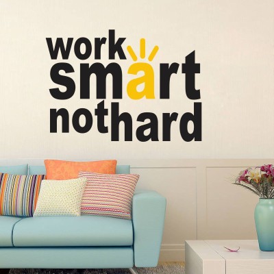 STICKER STUDIO 58 cm WORK SMART NOT HARD Wall Sticker Self Adhesive Sticker(Pack of 1)