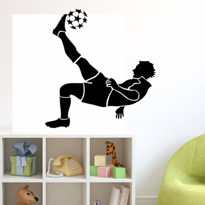 Happy Walls 25 cm Football Player Stickers Self Adhesive Sticker(Pack of 1)