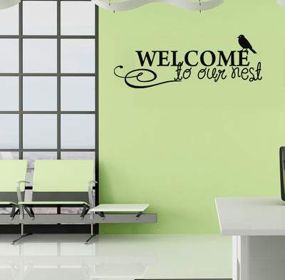 walkart 2.54 cm quotes of welcome to our nest Removable Sticker(Pack of 1)