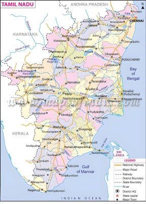 Dumdic 30 cm Tamilnadu Map A4 Strong Self Adhesive Sticker(Pack of 1)