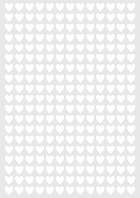 MEDIQO 0.5 inch Hearts Pattern 240 Sticker Self Adhesive Sticker(Pack of 1)