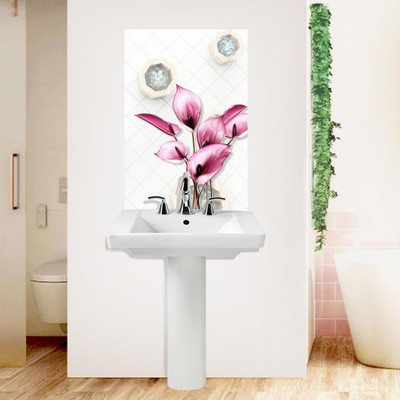MODERN CREATIONS 90 cm PVC- Self Adhesive Wash Basin Waterproof Anti oil Wall Sticker Self Adhesive Sticker(Pack of 1)