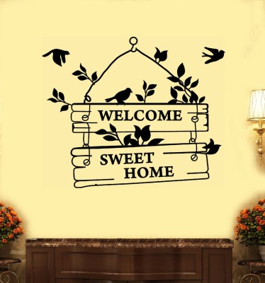 walkart 2.54 cm welcome to sweet home Removable Sticker(Pack of 1)