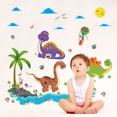 JAAMSO ROYALS 60 cm Animal Music Party and Cute Cartoon Pandas Design Self Adhesive Sticker(Pack of 2)