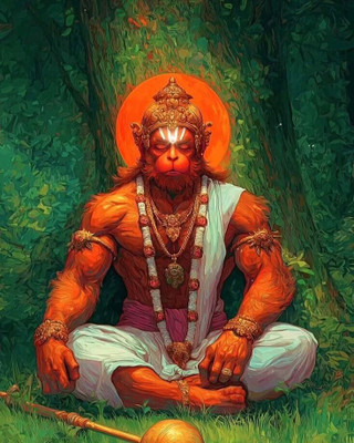 swaroopa 16.5 inch hanuman ji sticker Self Adhesive Sticker(Pack of 1)