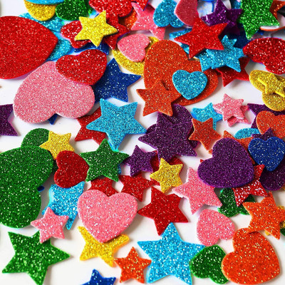 BeautyBazaar 1.8 cm Glitter Foam Self Adhesive Smile Stickers for Art and Craft Self Adhesive Sticker(Pack of 1)
