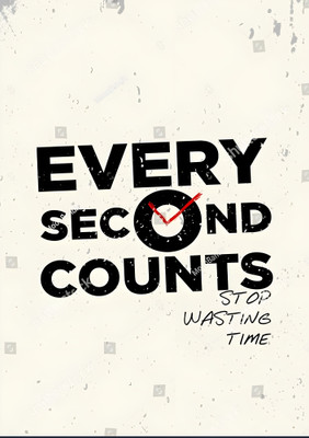 Dumdic 30 cm Every Seconds Count A4 Strong Self Adhesive Sticker(Pack of 1)