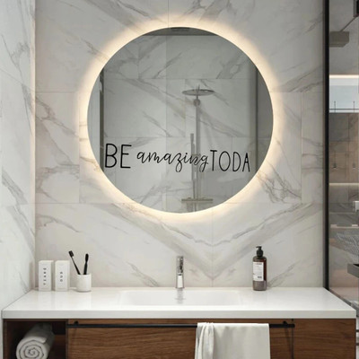 SnappyVinyl 11 cm Be Amazing Today Self Adhesive Sticker(Pack of 1)