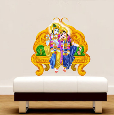 Epithet Studio 57 cm Radha Krishna Wall Sticker and Home Décor Self Adhesive Sticker(Pack of 1)