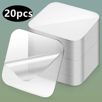 Klantis 6 cm Premium Stickers : 6×6 cm (20 pcs pack) Double-sided Sticker(Pack of 20)