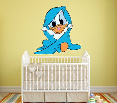 LANSTICK 76.2 cm DUCK IN THE CLOTH STICKER Self Adhesive Sticker(Pack of 1)