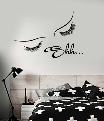 SnappyVinyl 27 cm Girl Eyebrows And Eyelashes Self Adhesive Sticker(Pack of 1)