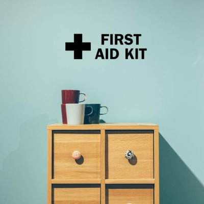 SnappyVinyl 29 cm First Aid Kit2 Wall Decals, Easy to Apply Self Adhesive Sticker(Pack of 1)