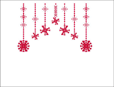 Vijaya enterprises 43 cm Christmas Wreath Drawing Room|Xmas 7 Red Hanging Wall Sticker Size 26X17 Inch Self Adhesive Sticker(Pack of 1)