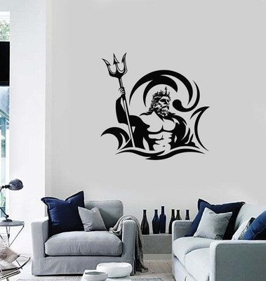 Xskin 27 cm Ancient Greek God Sea Wave Myth Self Adhesive Sticker(Pack of 1)