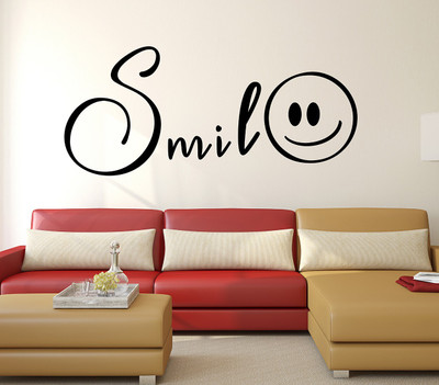 Craft Advertising 80 cm Smile Removable Sticker(Pack of 1)