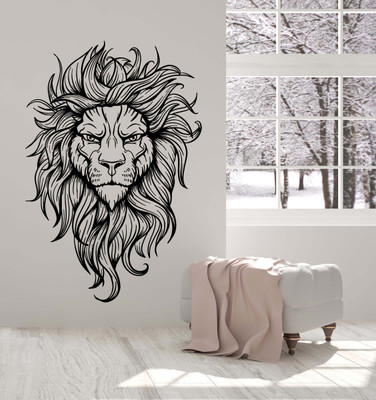 SnappyVinyl 27 cm Head Predator Aggressive King Self Adhesive Sticker(Pack of 1)