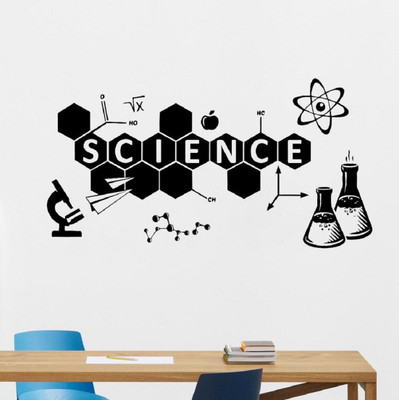 STIKHUB 60 cm SCIENCE LAB PRACTICAL EXPEMRNT WALL STICKRES Self Adhesive Sticker(Pack of 1)