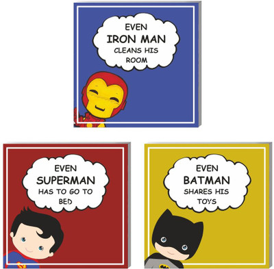 surmul 18 inch Superhero Kids Wall Art Set Wall Decor For Nursery, Or Playroom Fun Self Adhesive Sticker(Pack of 1)