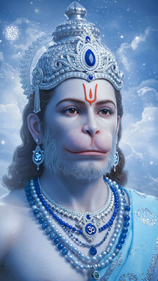 swaroopa 16.5 inch Hanuman Ji sticker Self Adhesive Sticker(Pack of 1)