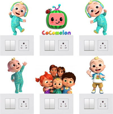 LetsApply 45 cm Wall Sticker JJ Family Cocomelon Theme Sticker Self Adhesive Sticker(Pack of 1)