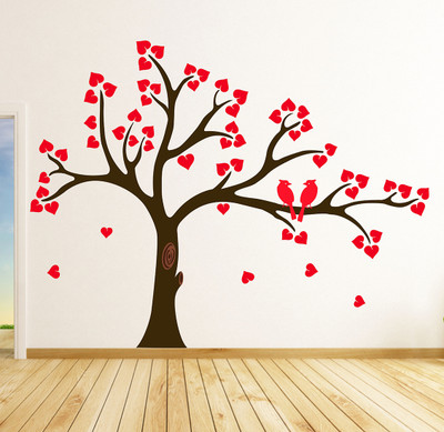 MIIKOR 120 cm Tree | Non-Reusable Stickers Self Adhesive Sticker(Pack of 1)