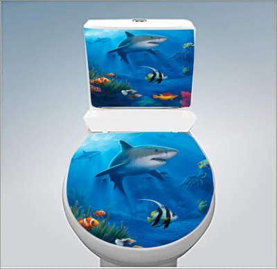 Decor vibe 38 cm River gorge Toilet Seat Sticker ( Size :- 38 X 33 cm ) Self Adhesive Sticker(Pack of 1)