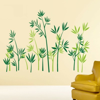 walkart 2.54 cm greenish paddy design in your room Removable Sticker(Pack of 1)