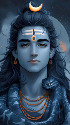swaroopa 16.5 inch Shiv Shankar mahadev A3 size non tearable sticker Self Adhesive Sticker(Pack of 1)