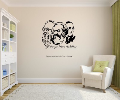 amazinghub 60 cm Periyar Karl Marx Ambedkar Wall Decal Self Adhesive Sticker Self Adhesive Sticker(Pack of 1)