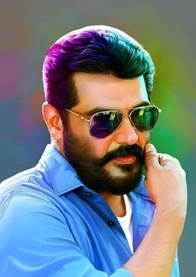 Dumdic 30 cm Gutsful Ajith Kumar A4 Strong Self Adhesive Sticker(Pack of 1)