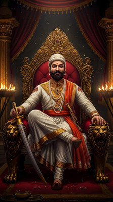 swaroopa 16.5 inch Chhatrapati Shivaji maharaj A3 size non tearable sticker Self Adhesive Sticker(Pack of 1)