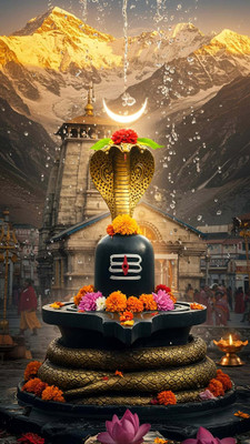 swaroopa 16.5 inch Shiv Shankar Sticker Self Adhesive Sticker(Pack of 1)