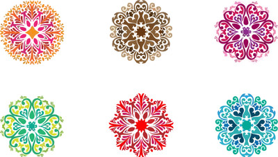 udhaya 100 cm flower pattern motif wall sticker Self Adhesive Sticker(Pack of 1)