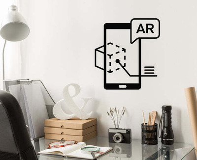 Xskin 27 cm Phone Mobile App AR Virtual Reality Self Adhesive Sticker(Pack of 1)