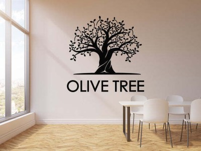 Xskin 27 cm l Olive Tree Leaves Self Adhesive Sticker(Pack of 1)