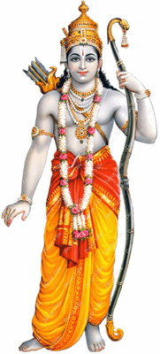 Riditcreation 65 cm Lord Ram Ji Waterproof Self Adhesive Sticker(Pack of 1)