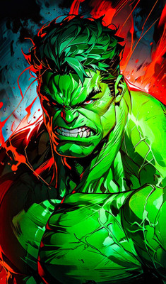 swaroopa 16.5 inch Hulk Sticker Self Adhesive Sticker(Pack of 1)