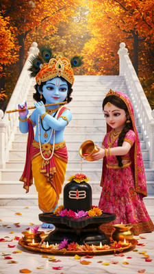swaroopa 16.5 inch shri krishna sticker Self Adhesive Sticker(Pack of 1)