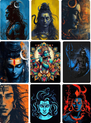 Printlive 5 cm mahadev sticker Self Adhesive Sticker(Pack of 1)