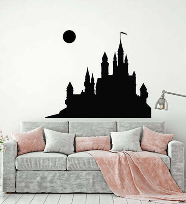 SnappyVinyl 27 cm Fairytale Medieval Castle Self Adhesive Sticker(Pack of 1)