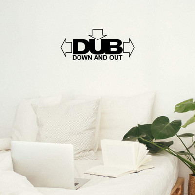 SnappyVinyl 29 cm Euro Dub Down Out Lowered Self Adhesive Sticker(Pack of 1)