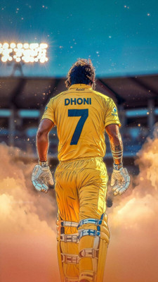 swaroopa 16.5 inch Mahendra Singh Dhoni Thala Sticker Self Adhesive Sticker(Pack of 1)