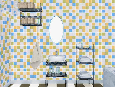 WallBerry Vinyl Abstract Multicolor Wallpaper(L x W: 501 cm x 35 cm)