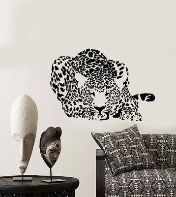 SnappyVinyl 27 cm Leopard African Predator Self Adhesive Sticker(Pack of 1)